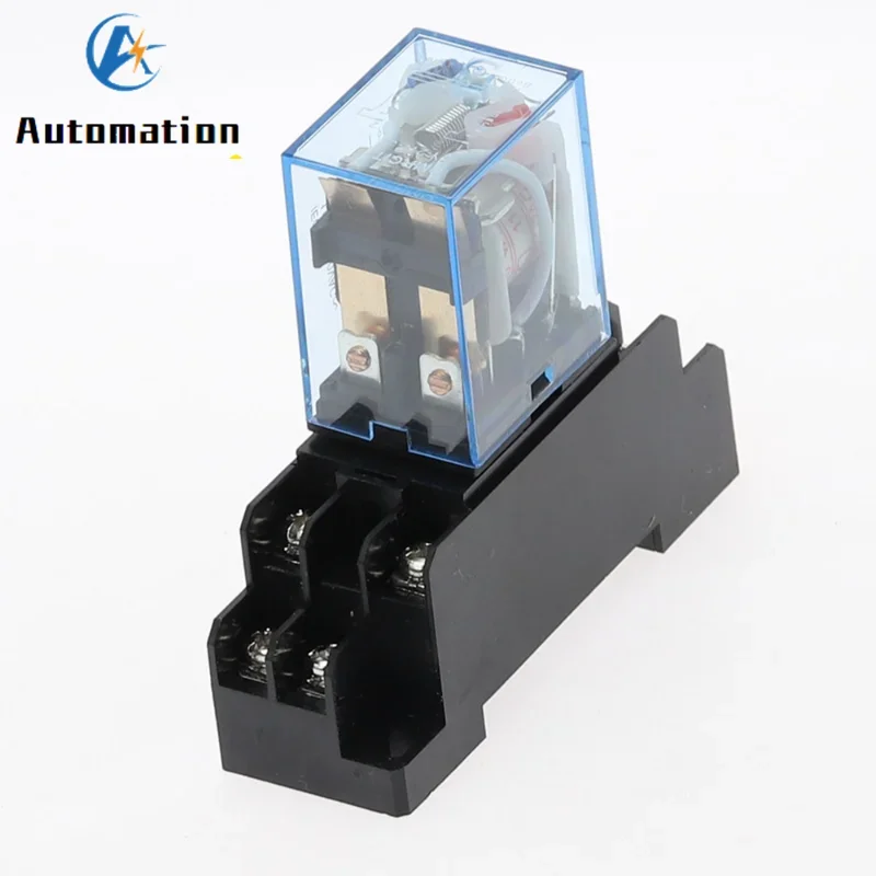 220/240V AC 10A 8PIN Coil Power Relay DPDT LY2NJ HH62P HHC68A-2Z With Socket Base