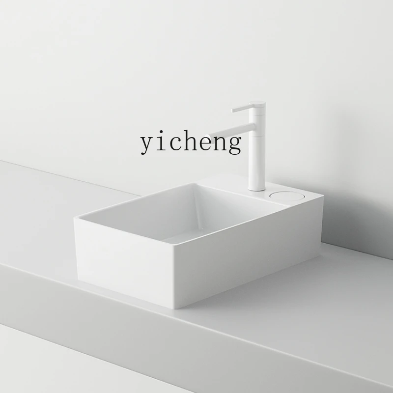 

XL Ceramic Table Basin Wash Basin Ultra Narrow 30cm Table Control Rear Side Drainage Vertical Installation Washbasin