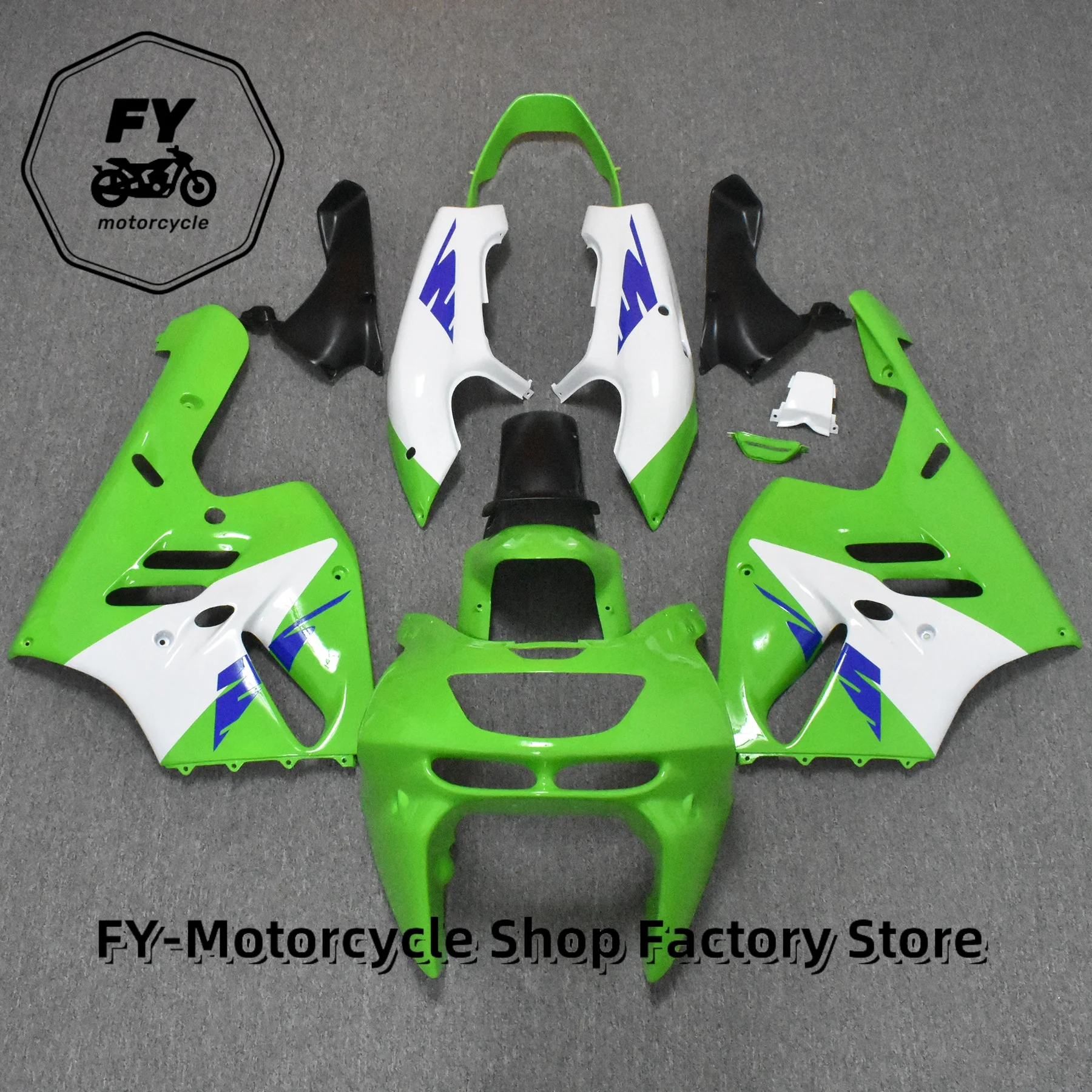 

Custom Fairings Kit Green for Ninja ZX-9R 94 95 96 97 ZX 9R 1994 1995 1996 1997 ZX9R White Purple Bodywork Set green black