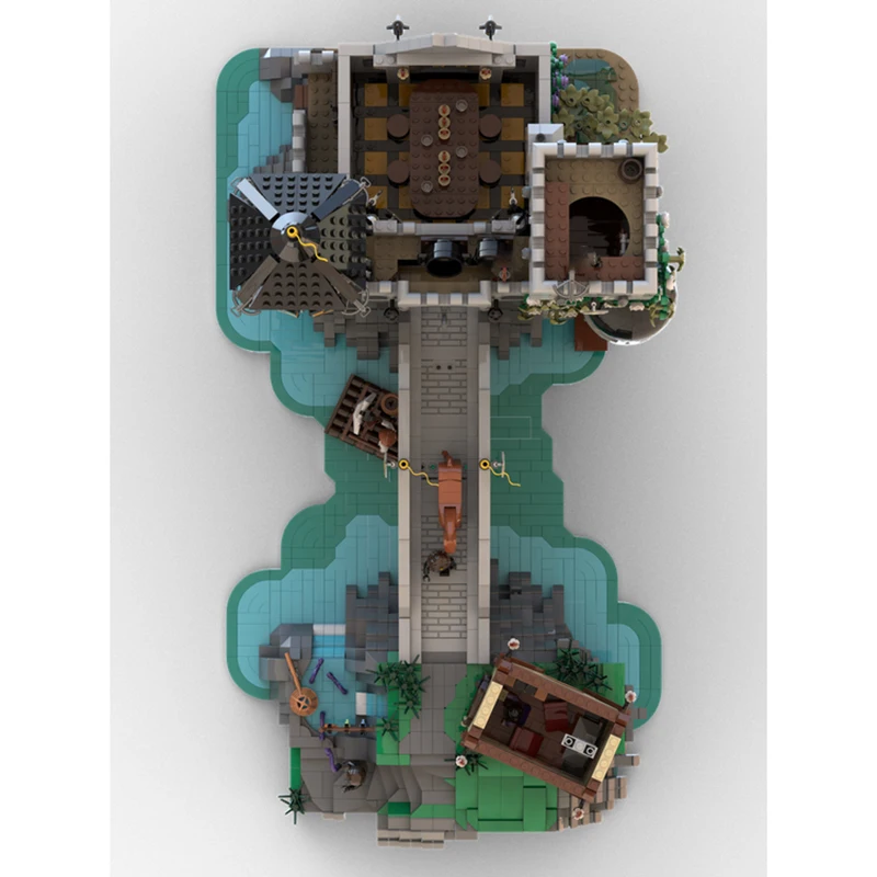 منتج جديد رائع MOC بنة نموذج ثعبان فارس القرون الوسطى القلعة التكنولوجيا وحدات لعبة أطفال لتقوم بها بنفسك مجموعة التجميع #3