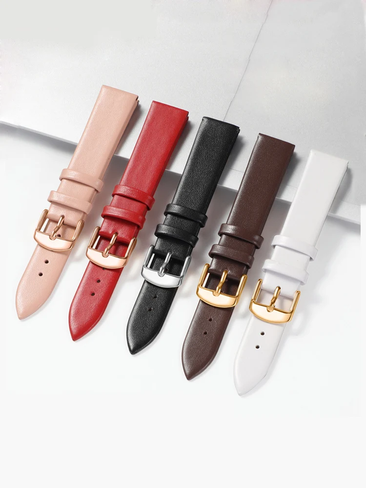 

Watch Strap Female Genuine Leather For Armani DW King Casio Longines Tissot Series Watchband 12mm 14mm 16mm 18mm 20mm