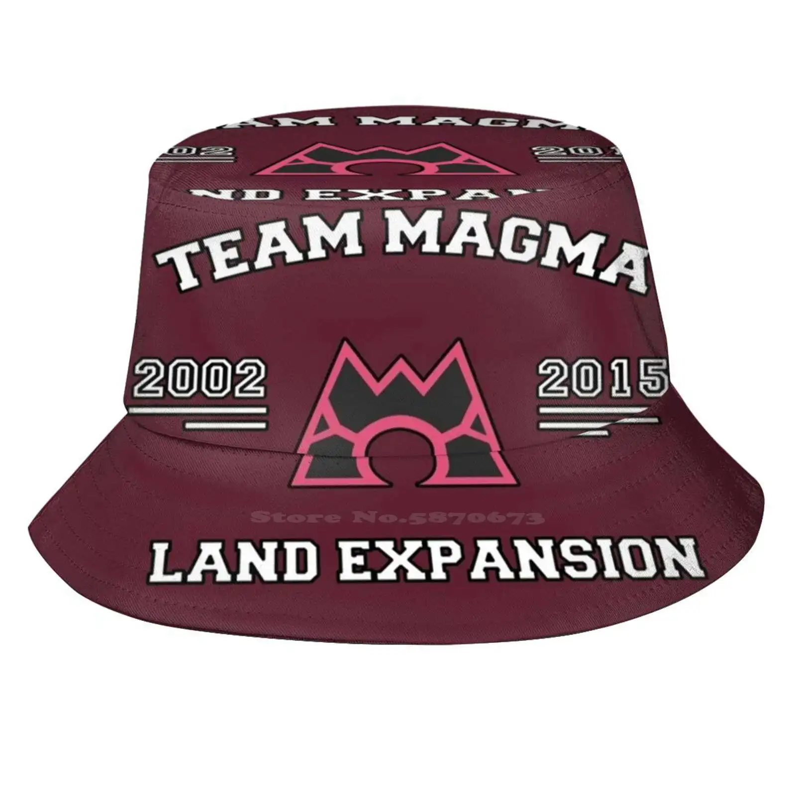 Team Magma - Land Expansion Unisex Fashion Women Men Breathable Bucket Hats Team Aqua Magma Hoenn Land Expansion Retro Primal