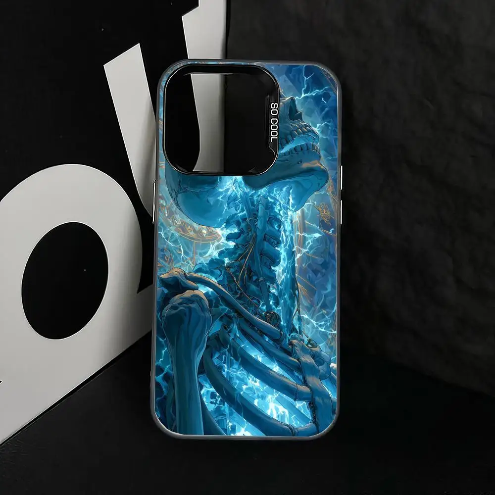 

Electric Current Skeleton case for iPhone17 16 15 14 13 12 11 Pro/ Max/Plus shock-proof rear cover anti-fingerprint