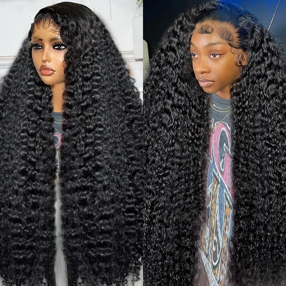 Loose Deep Wave Lace Frontal peruca, HD encaracolado cabelo humano perucas, onda de água, pré arrancado, 13x4, 13x6, 30 ", 40"