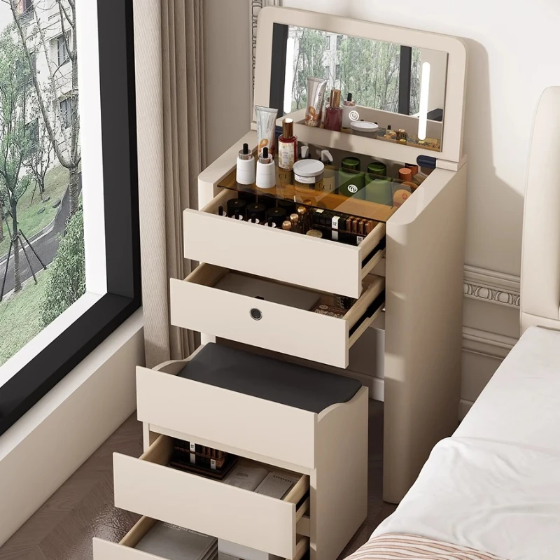 

Деревянный комод для спальни, туалетный столик для макияжа, женская станция для макияжа, комод из цельного дерева для спальни, туалетный столик Femme Shida