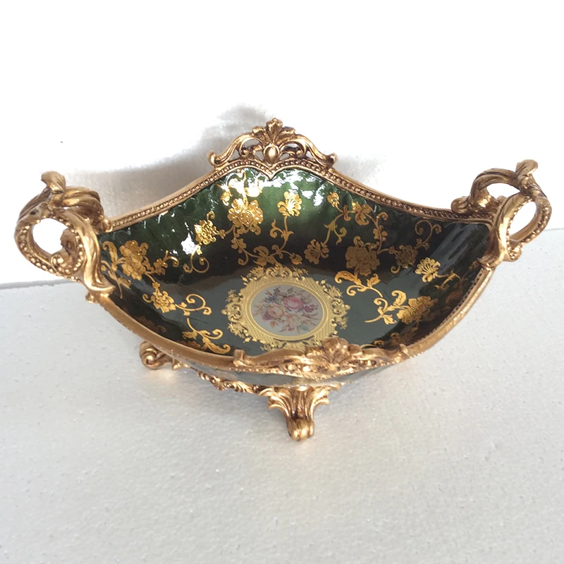 

custom large resin dry fruit plate decoration home desktop candy bowl for hotel home decoration