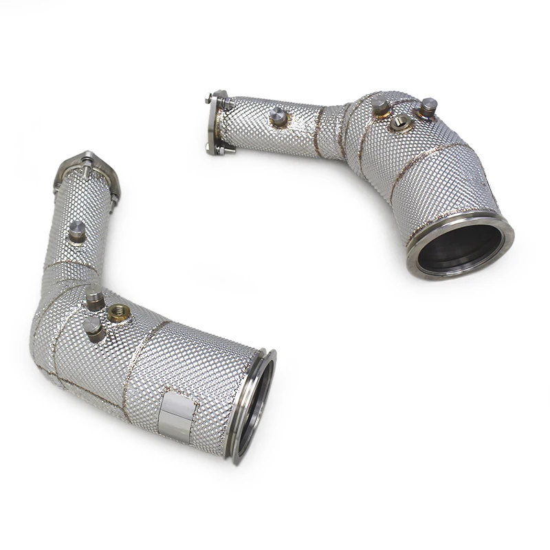 

Hot Sale BK Straight Downpipe for RS6/RS7 C8 4.0T 2021-2022 Stainless Steel Exhaust Header with OPF/ODF Free Flow Pipes