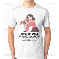 Born To Smile-Camiseta de algodón para hombre y mujer, camisa informal de manga corta con estampado de dibujos animados, Azumanga, Daioh, Loli, Kawaii, Harajuku, novedad