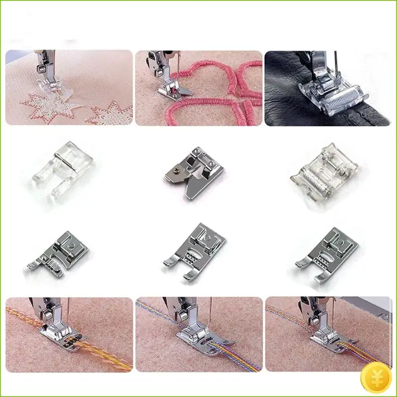 Sewing Machine Presser Foot Kit, Knitting Sewing Machine Parts Accessories For Brother Babylock For Singer For Toyota Etc