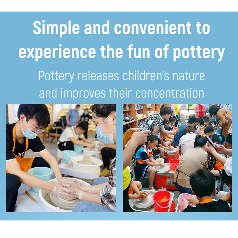 Professional 350W Electric Pottery Wheel Throwing Wheel Ceramic Equipment Electric Mini Pot Pottery Set for Beginners