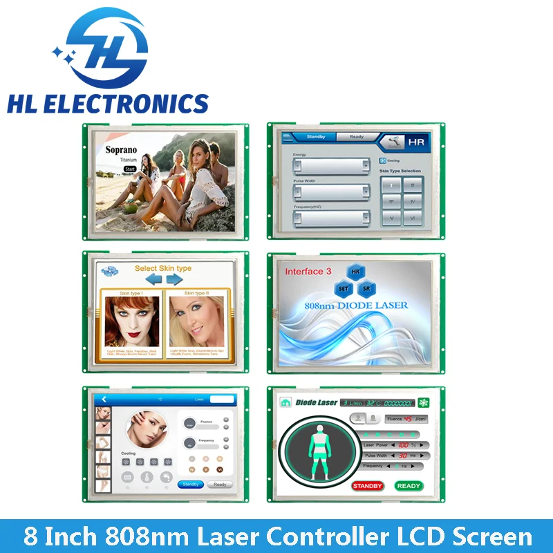 808nm Diode Laser Spare Parts 8 Inch LCD Screen With Control Board