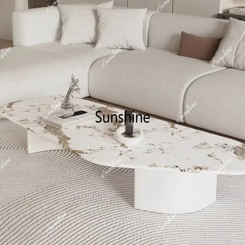 Modern Design Coffee Table Black Low Irregular Low Marble Nordic Side Table Hotel Apartamento Mesa Auxiliar Furniture For Home
