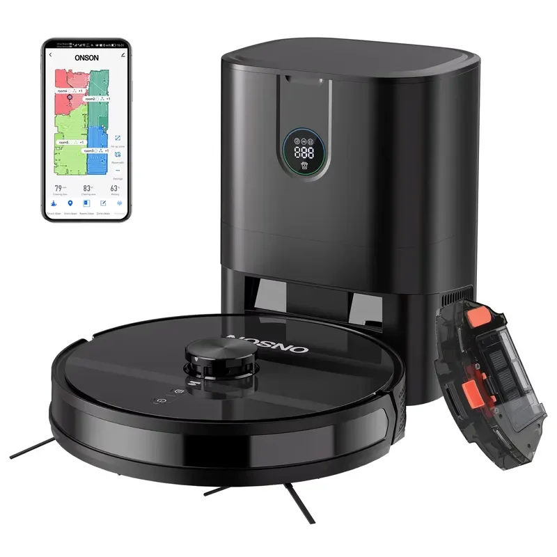 For Self Emptying Intelligent Robot Vacuum Cleaner With Lidar Navigation Laser Sweeping And Mopping Function For Home Use