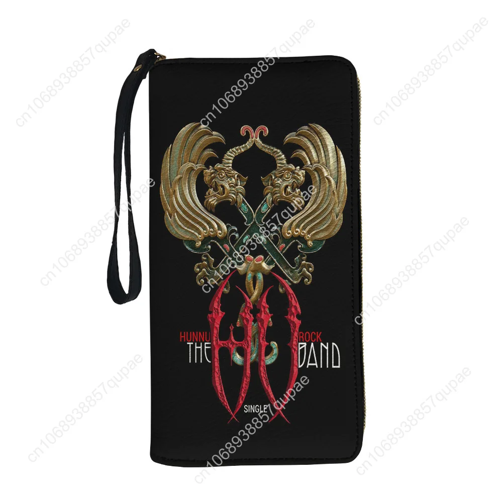 The Hu band Snow Red Hun Rock Band Totem Custom Wallet Purse Mens Womens Zipper Long Wallets Double Print  Portable Wallet Bag