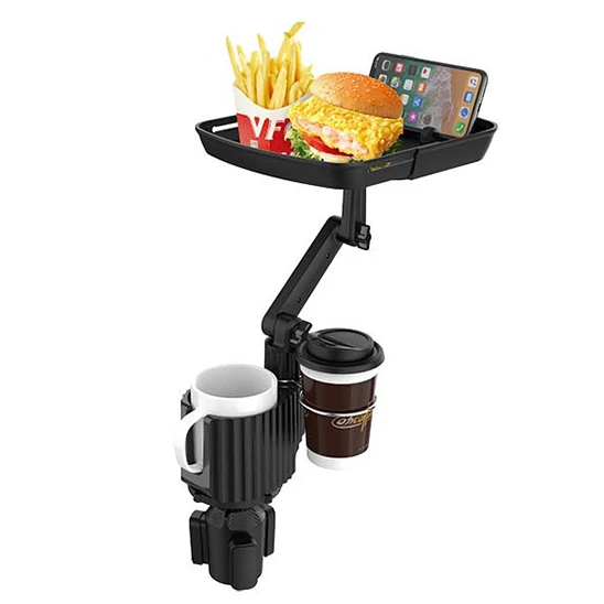 

Регулируемый автомобильный подстаканник с подносом для еды