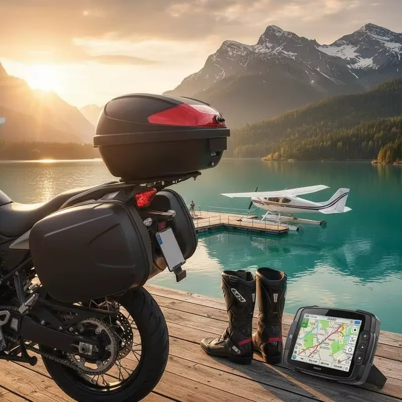 Bauletto Moto Posteriore 72L Grande Capacità per 2 Caschi, Portacasco, Accessori Estivi per Touring, Regalo per Motociclisti