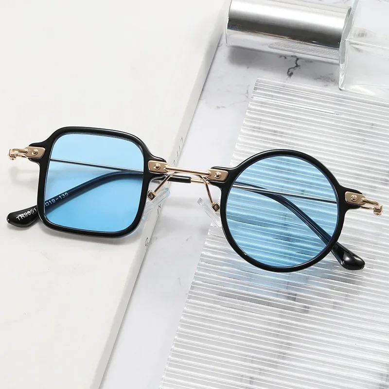 Irregular Square Round Frame Sunglasses Female TR90 Anti-UV Sun Glasses Men Steampunk Shades Luxury Personality Eyewear UV400