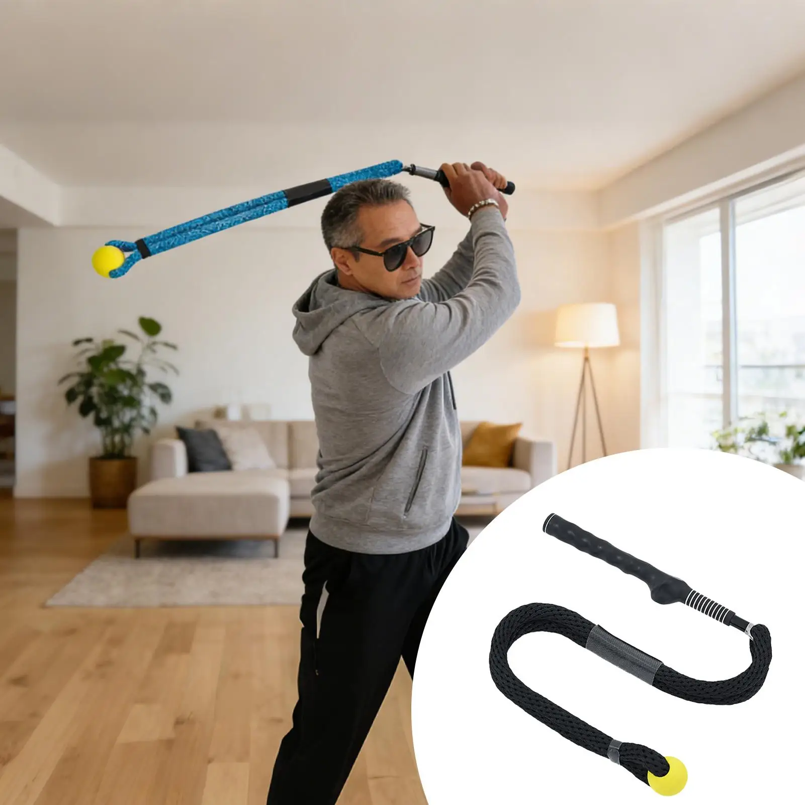 

Golf Rope Portable Warm-Up Exercise Training Aid Golf Rhythm Rope For Teenagers Adults Women Men Beginner Golfer Home Indoor