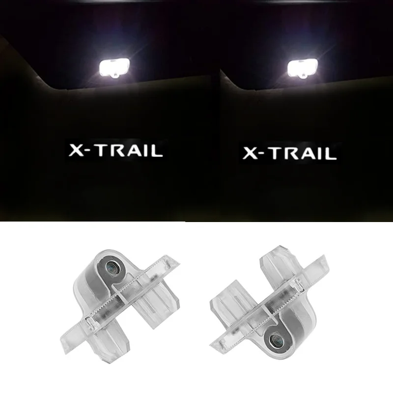 

2PCS Car Door LED Light Logo Welcome Lamp For Nissan X-trail T30 T31 2001-2014 Logo Projector Interior Accessories