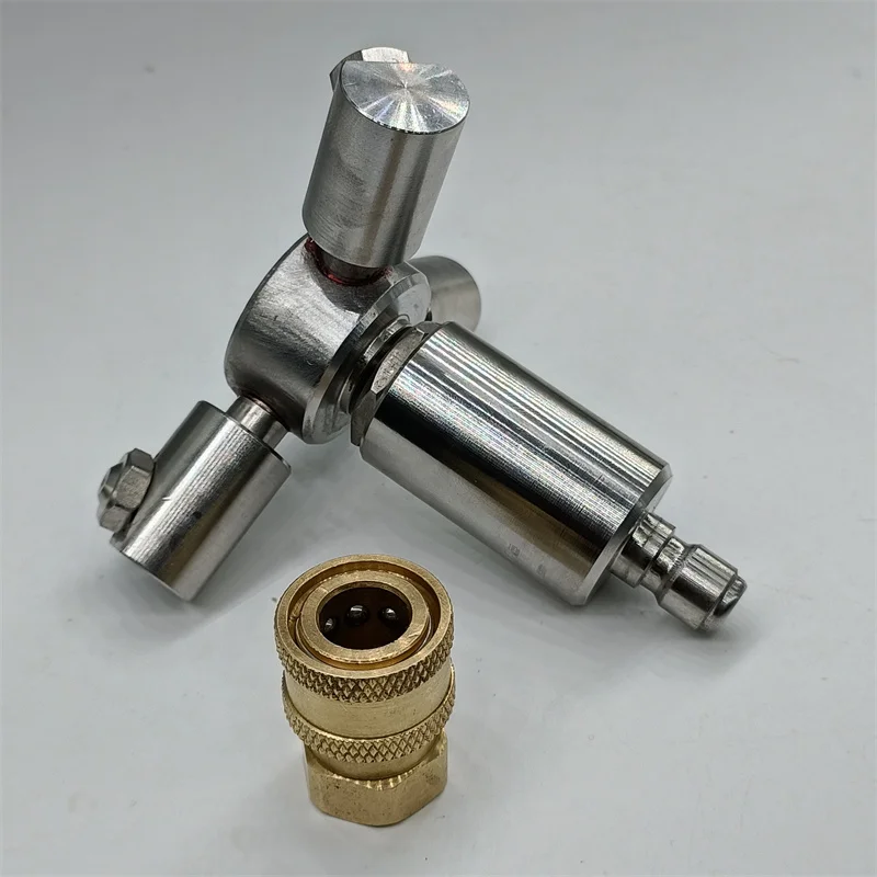 3D rotary cleaning head fixed 360 thread rotary spray cleaning nozzle stainless steel