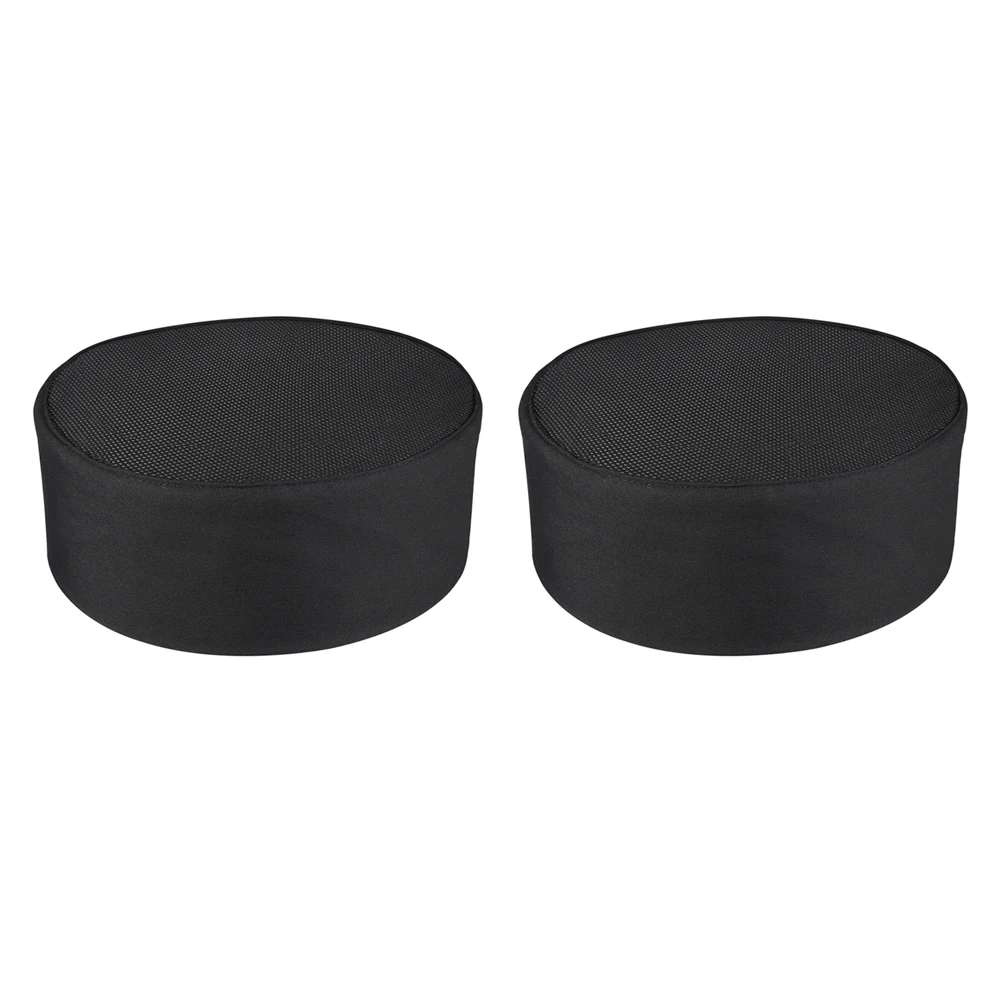 

2pcs Chef Hat Black Unisex Adjustable Breathable Mesh Cotton Chef Caps for Cooks Bakers Catering Schools EcoFriendly Durable