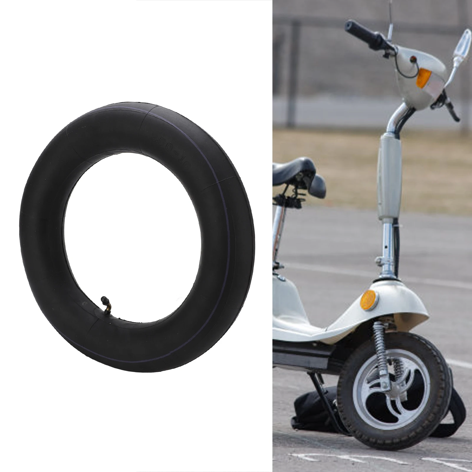 

ZK50 3,50‐10 Резиновая внутренняя трубка Амортизирующие внутренние шины с изогнутым ртом для мотоцикла