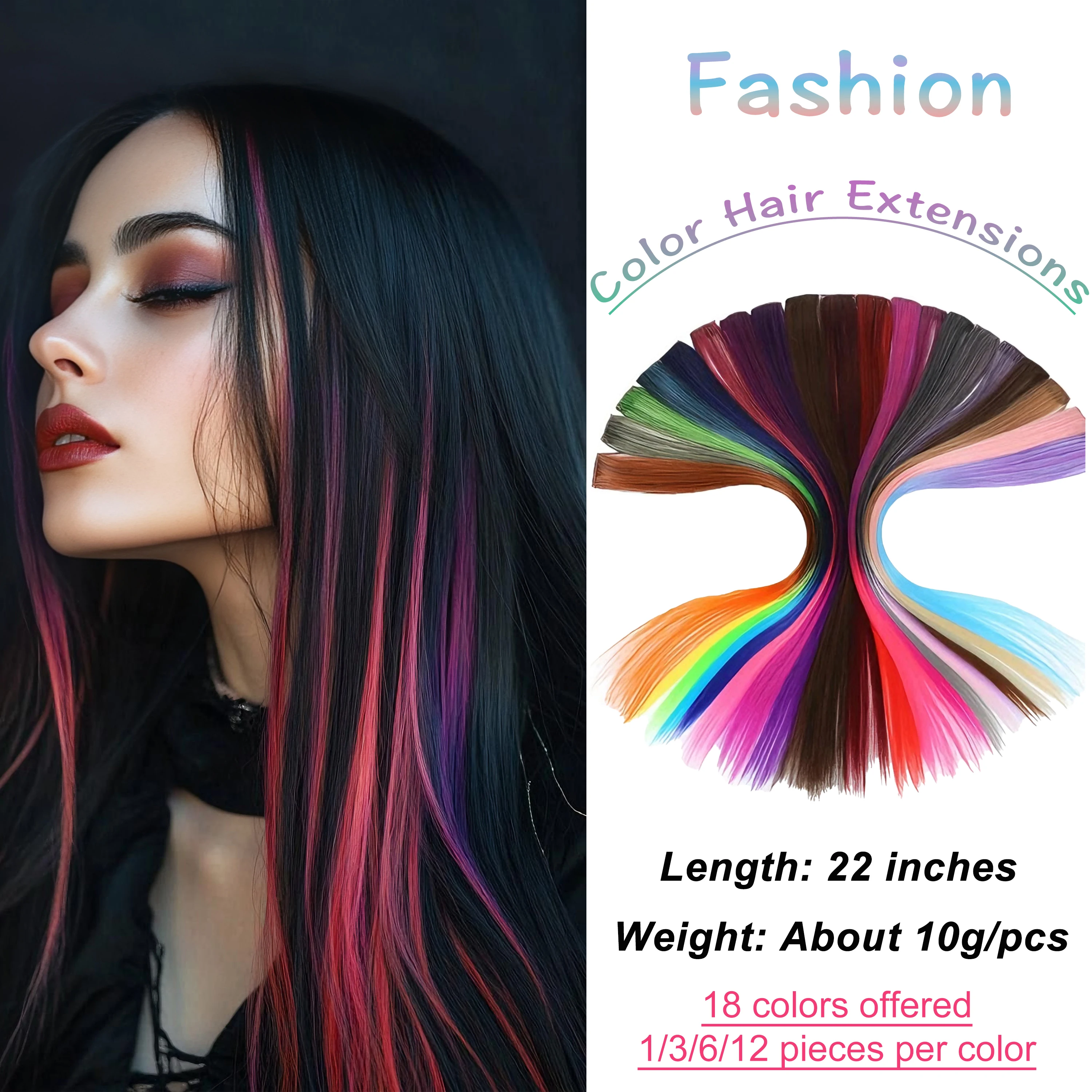 Glueless Clip in Wig Colorful Ready to Wear Hair Extensions for Woman Colorful Wig Hair Clips Clearance Sale Items Wigs on Sale