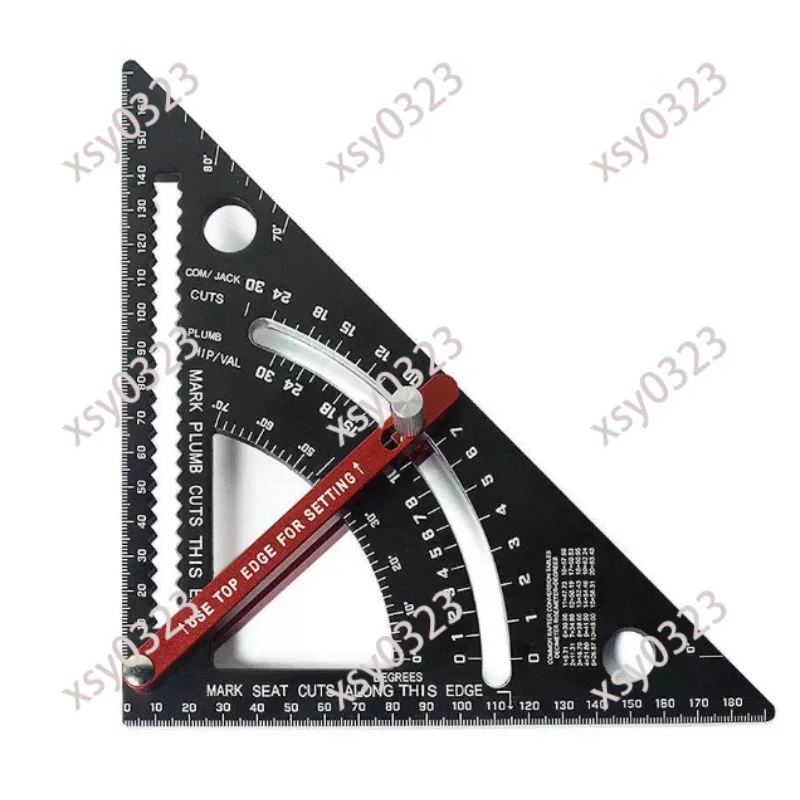 

7/12 Inch Adjustable Triangle Ruler Multifunctional Woodworking Measuring Tool