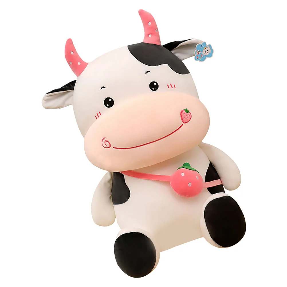 

1Pc Cow Decor Plush Decor Plush Adornment Adorable New Year Mascot plush adornment plush cow toy