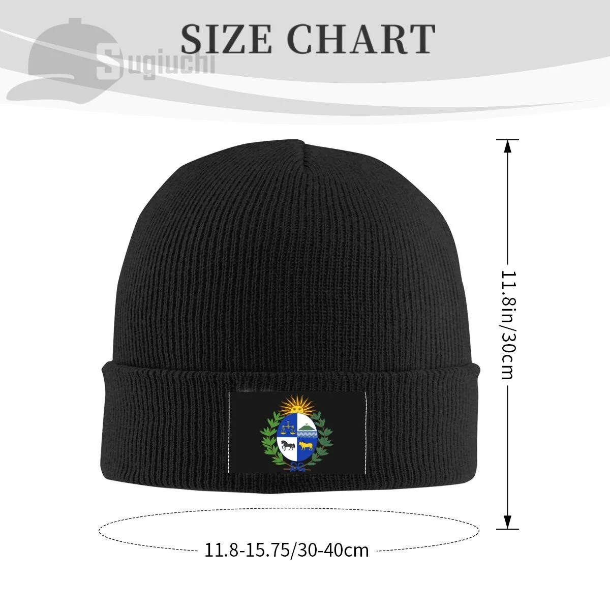 Emblem Of Uruguay Country Top Print Men Women Unisex Knitted Hat Winter Autumn Beanie Cap Warm Bonnet