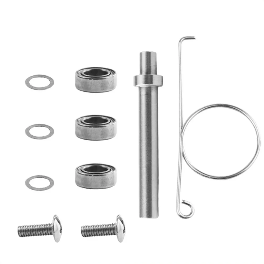 Metal Silver Color Fishing Handle Knob Tool Kit Fishing Handle Knob Tool Shaft Bearing Washers Screw Gasket Assembly Tool Parts