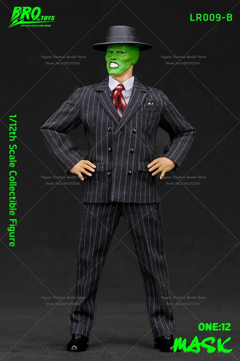 BROTOYS LR009 1/12 The Mask Green Head Sculpt Movable Action Figure Comedian Movie Mask Hero Original Mini 6