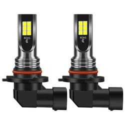 Carro LED Lâmpadas de nevoeiro, Auto condução Correndo Lâmpadas, H11, H8, H9, H10, H1, H3, H4, H7, 9005, 9006, 6000K, 8000LM, 80W, 12V, 2 PCes