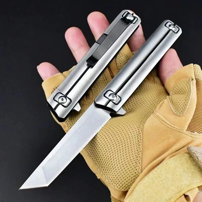 Commander folding knife quick open convenient self-defense outdoor emergency rescue tool fruit knife slice knife edge