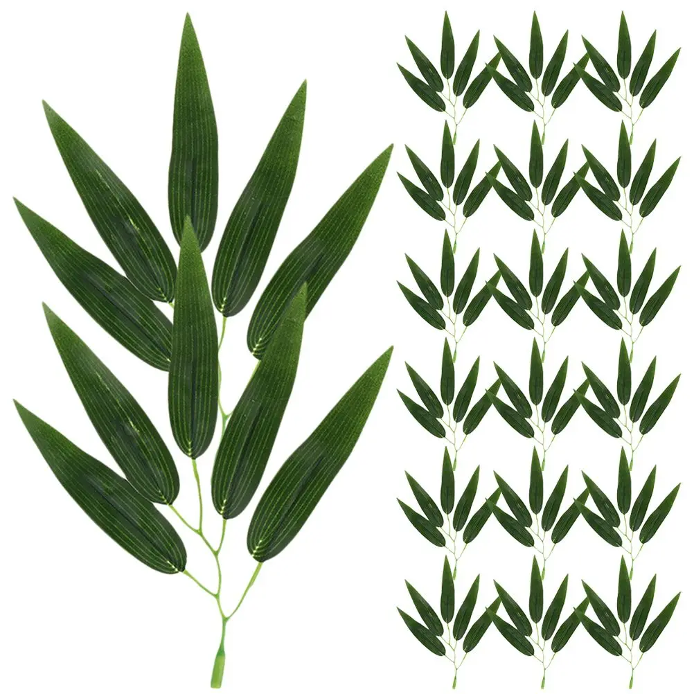 

30 Pcs Branch Artificial Bamboo Leaves Bride Plants Indoor Faux Tape Lifelike Fake