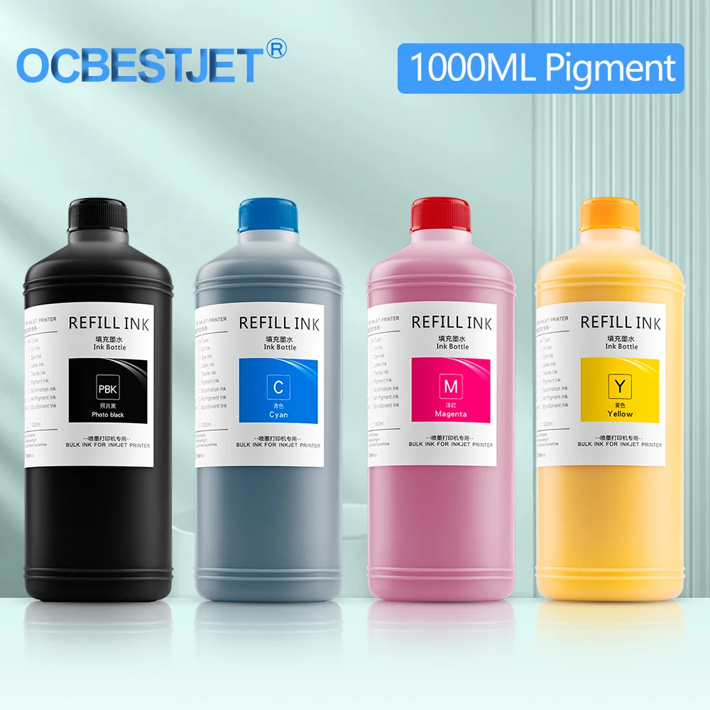 

1000ml Pigment Ink For Epson T9451 T9481 T9441 T902XL WF-C5210 WF-C5710 WF-C5290 WF-C5790 WF-C869Ra PX-S884 Printer Waterproof