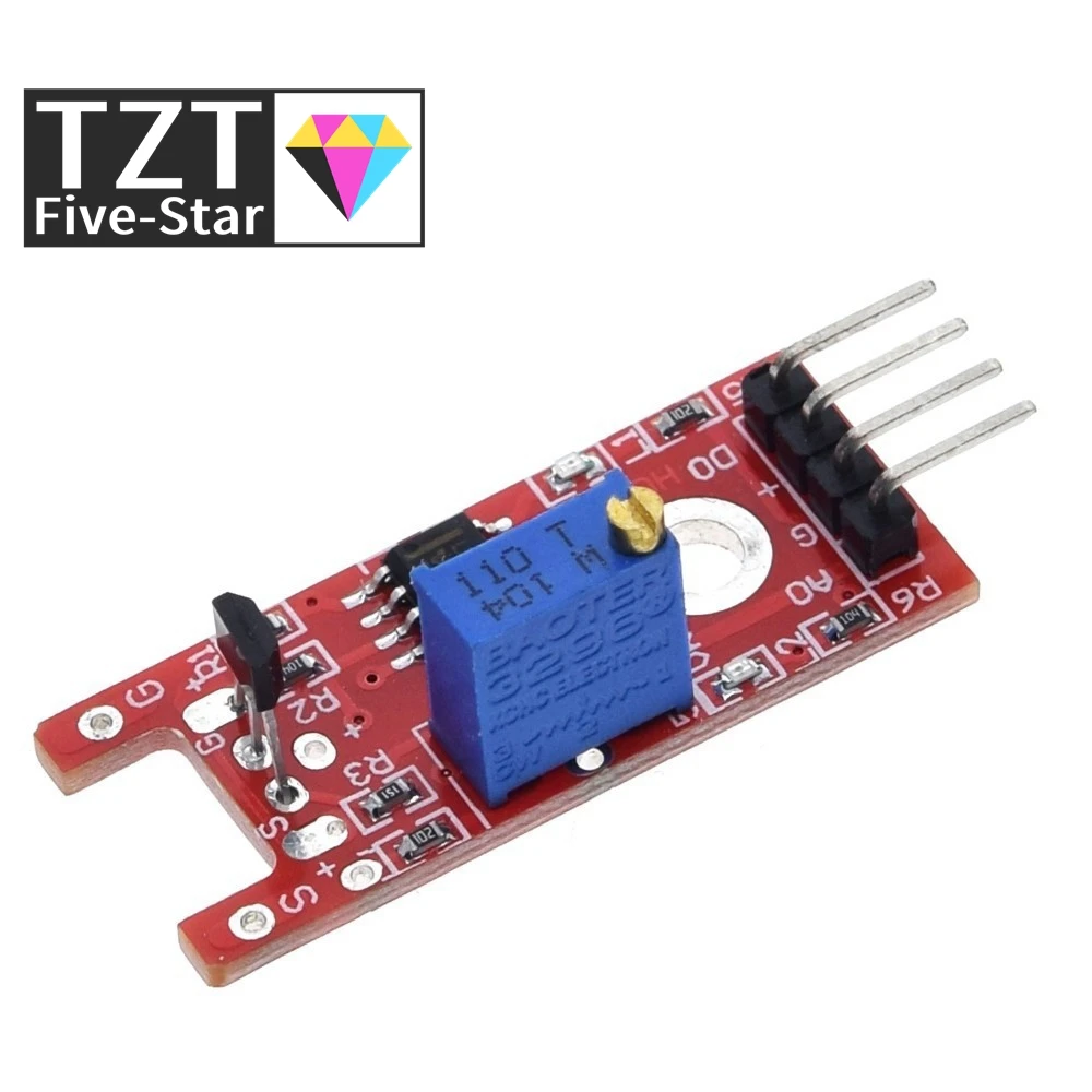 TZT Smart Electronics 4pin KY-024 Linear Magnetic Hall Switches Speed Counting Sensor Module diy Starter Kit KY024  for arduino