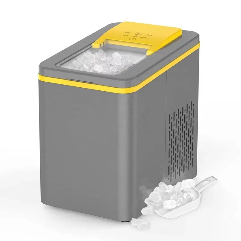 Portable Countertop Ice Maker Electric Mini Small Tabletop Machine for Home Office Camping with Spoon 26.5