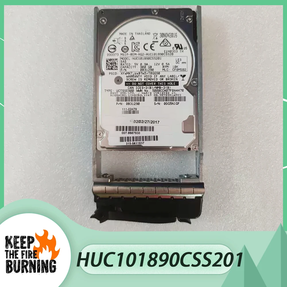 

For NetApp 111-02479 900G 10K 2.5''SAS HUC101890CSS201 HDD