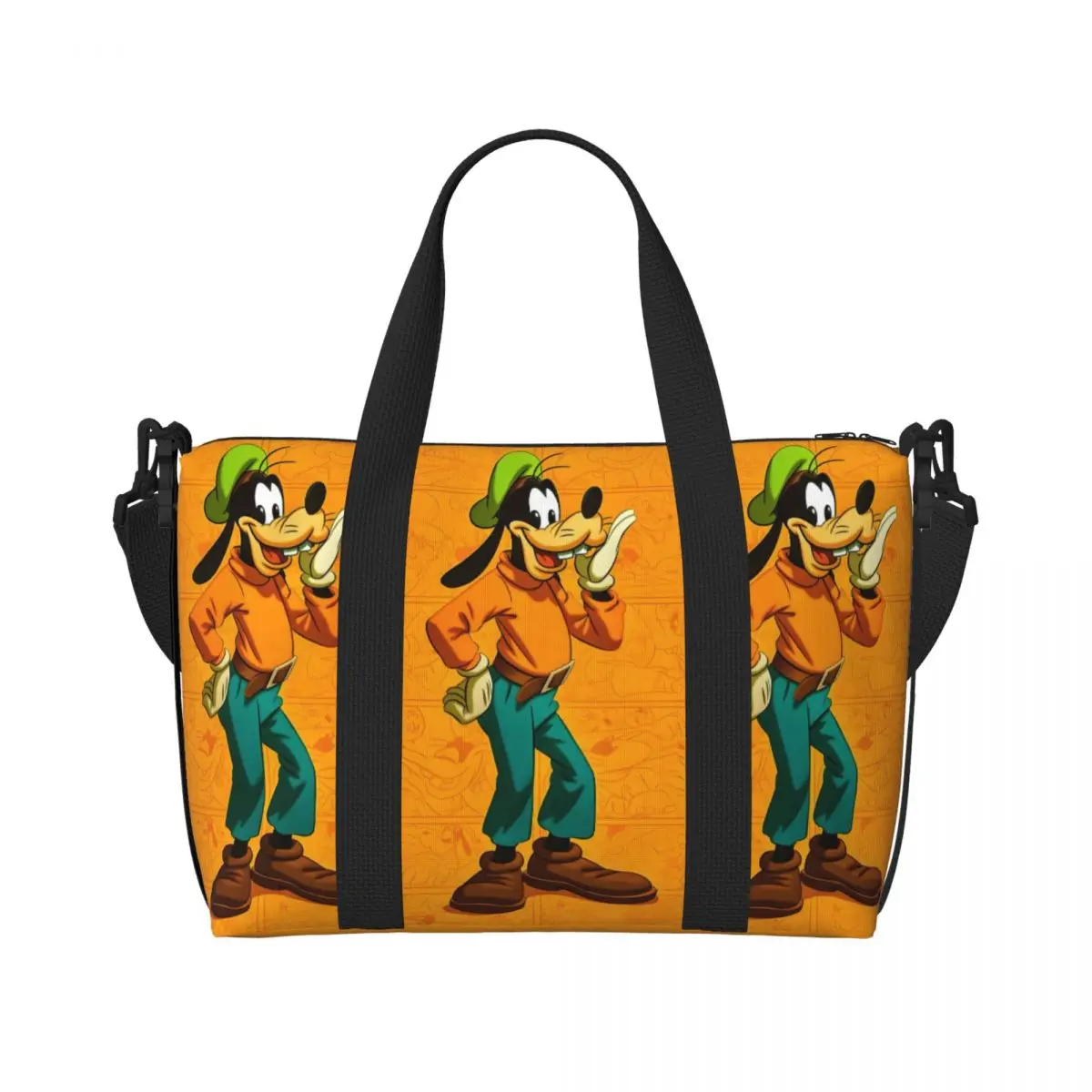

Custom Goofy Tote Bag Women Large Capacity Funny Cartoon Gym Beach Shoulder Travel Bag