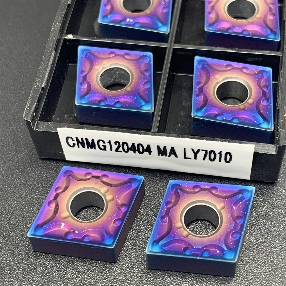 High Quality CNMG120404-MA LY7010 CNMG120408-MA LY7010 Carbide Turning Tool Blue Flame Series CNC Milling Blades CNMG120404 08
