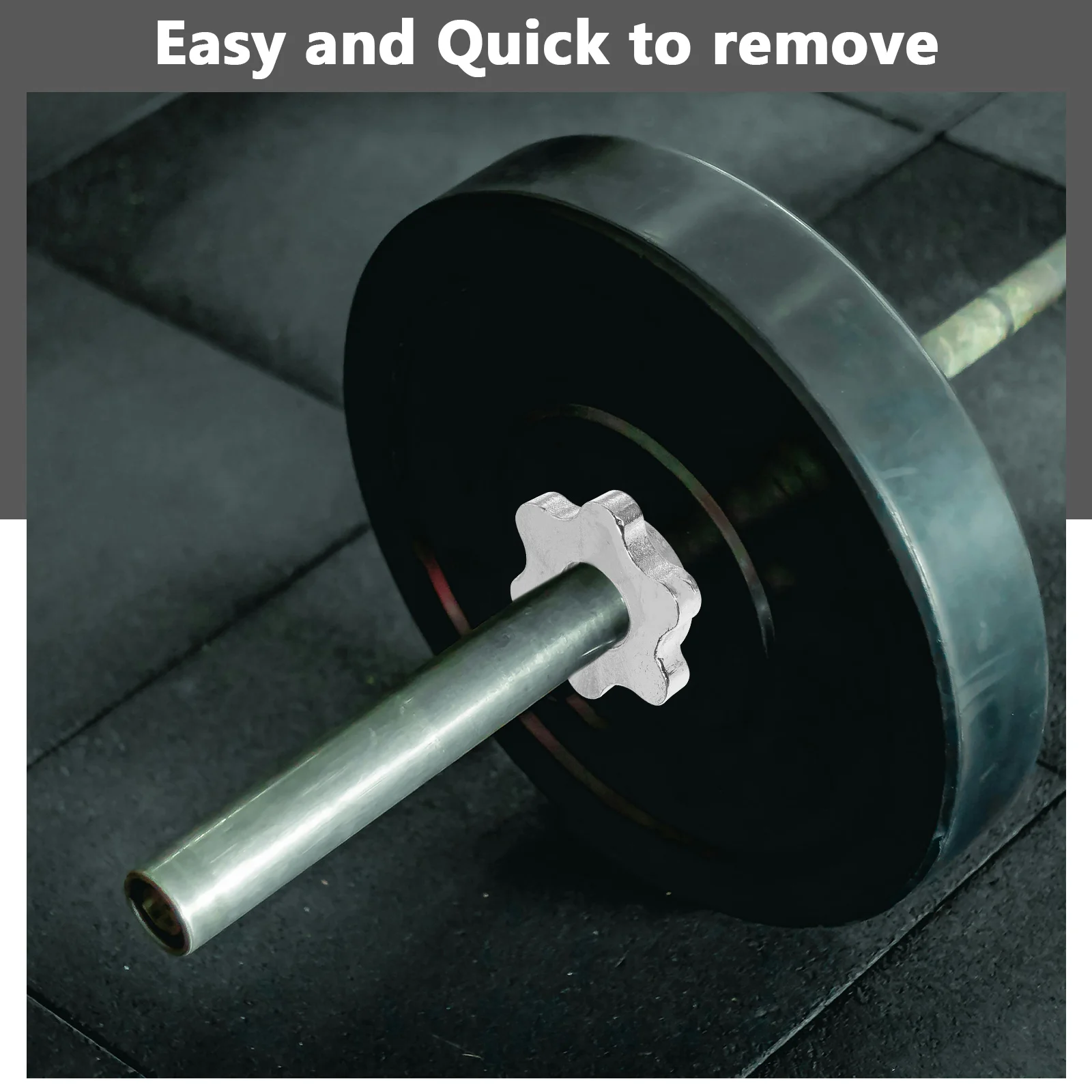 

2pcs Hex Nut Secure Barbell Dumbbell Weight Lifting Plates Easy Removal Stability Chest Arm Exercises Silver