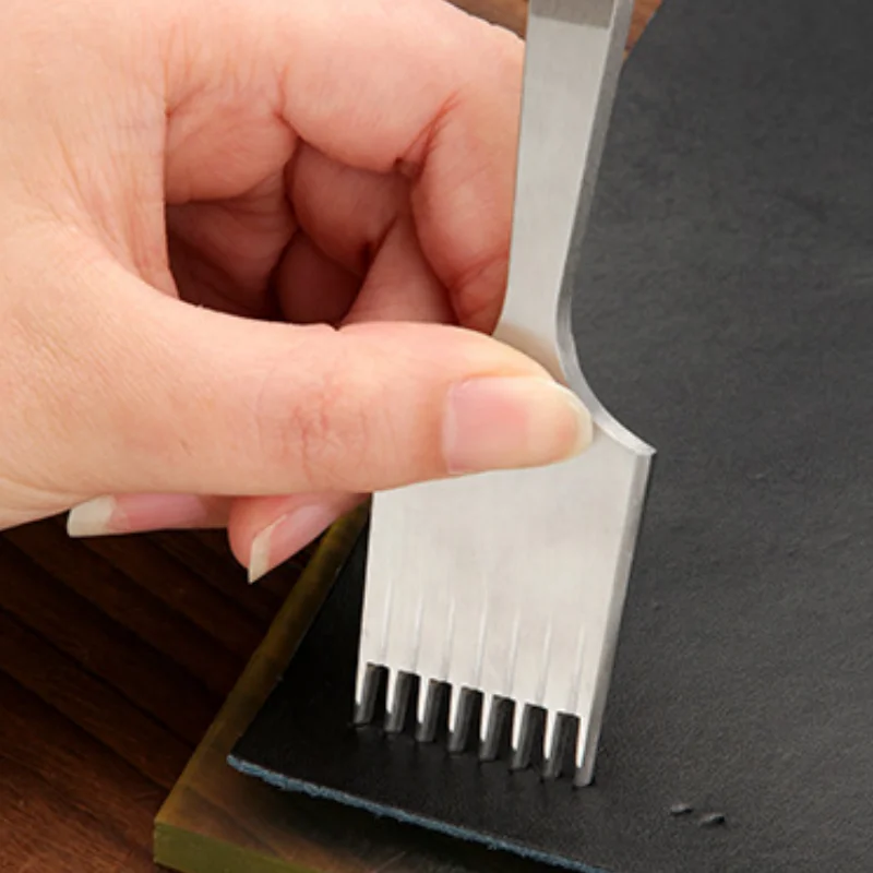 1Set Professional Sharp Leather Chisel Punch French Style Pricking Iron Punching Tool High Polish 3.85mm
