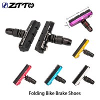 ZTTO Folding Bike Aluminum Alloy Brake Pads Bicycle Durable Capliers Wear-Resistant Rubber Shoes For BMX 14 16 18 20 Inch Rims