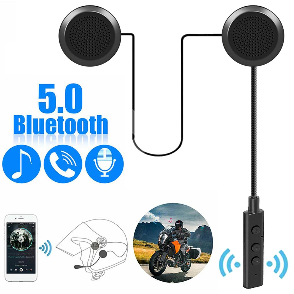 

Stereo Bluetooth 5.0 Motorcycle Helmet Headset Wireless Riding Headphone Anti-interference Motor Bike Handsfree Skiing Earphone