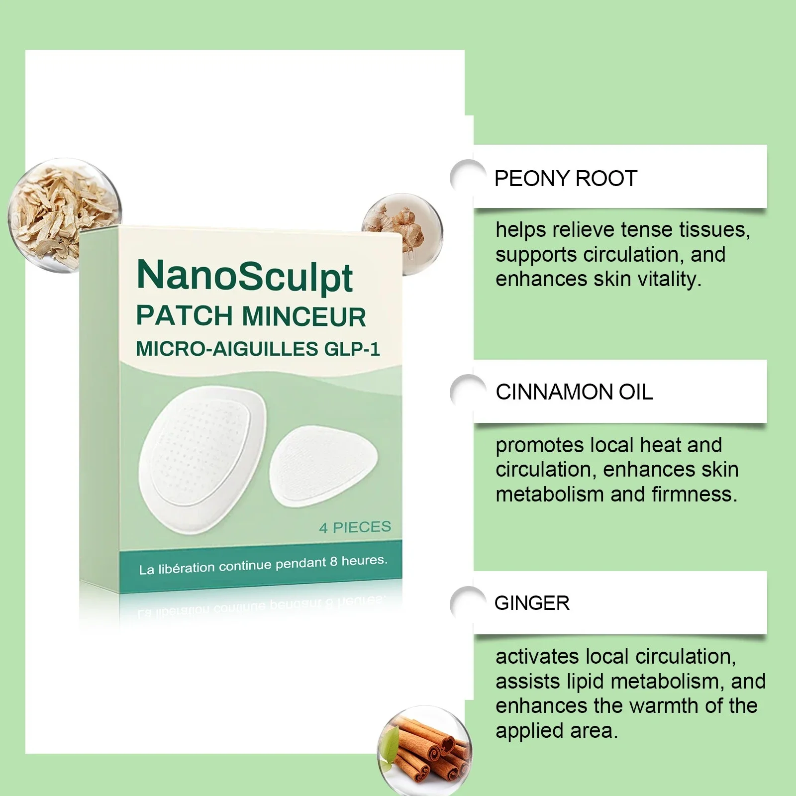 4個のセットで、99%の例では1ヶ月以内に理想の体型を達成します。