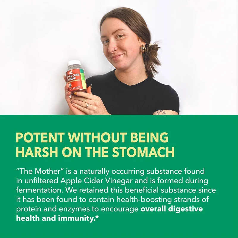 Organic apple cider vinegar gummies | ACV gummies support digestive health and gut microbiota digestion