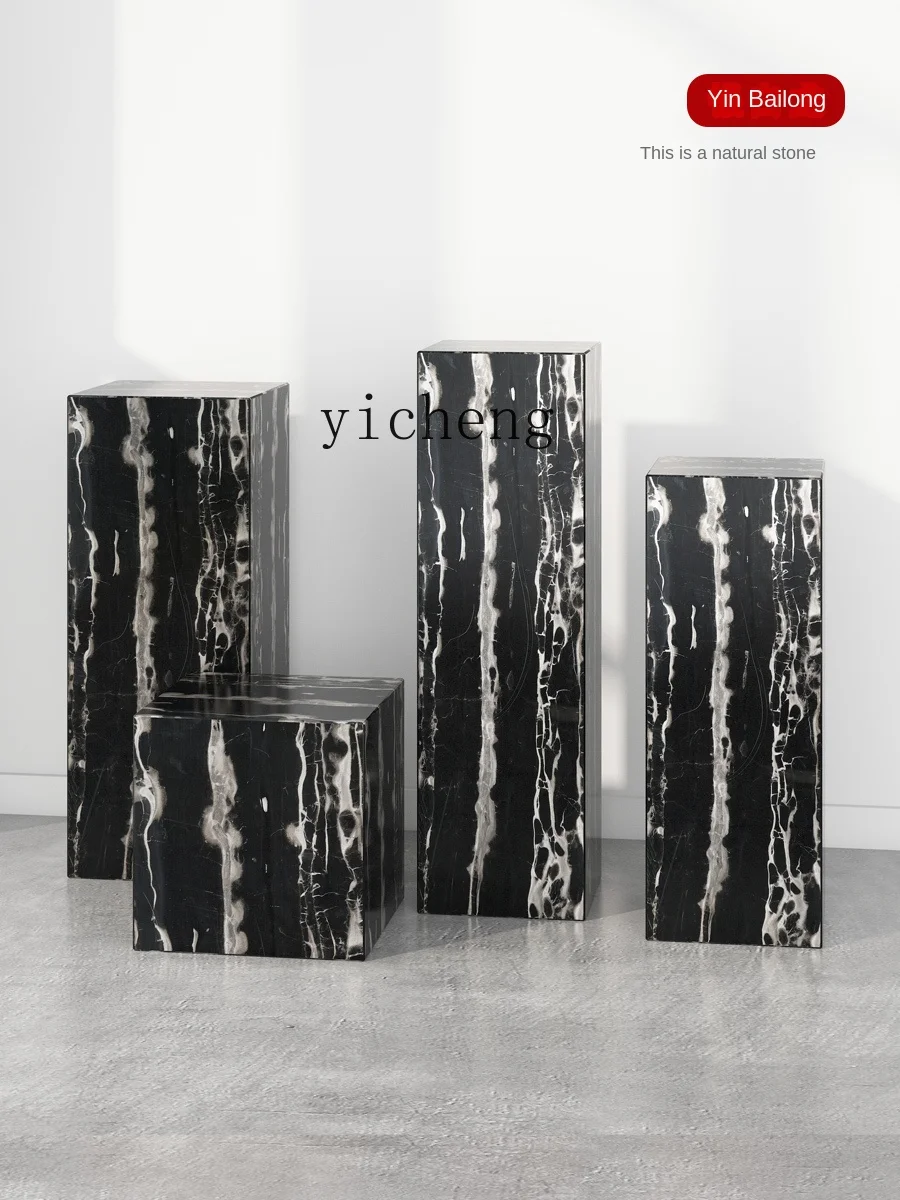 ZC marble sculpture base, sales department, display table, living room, floor pedestal ornaments