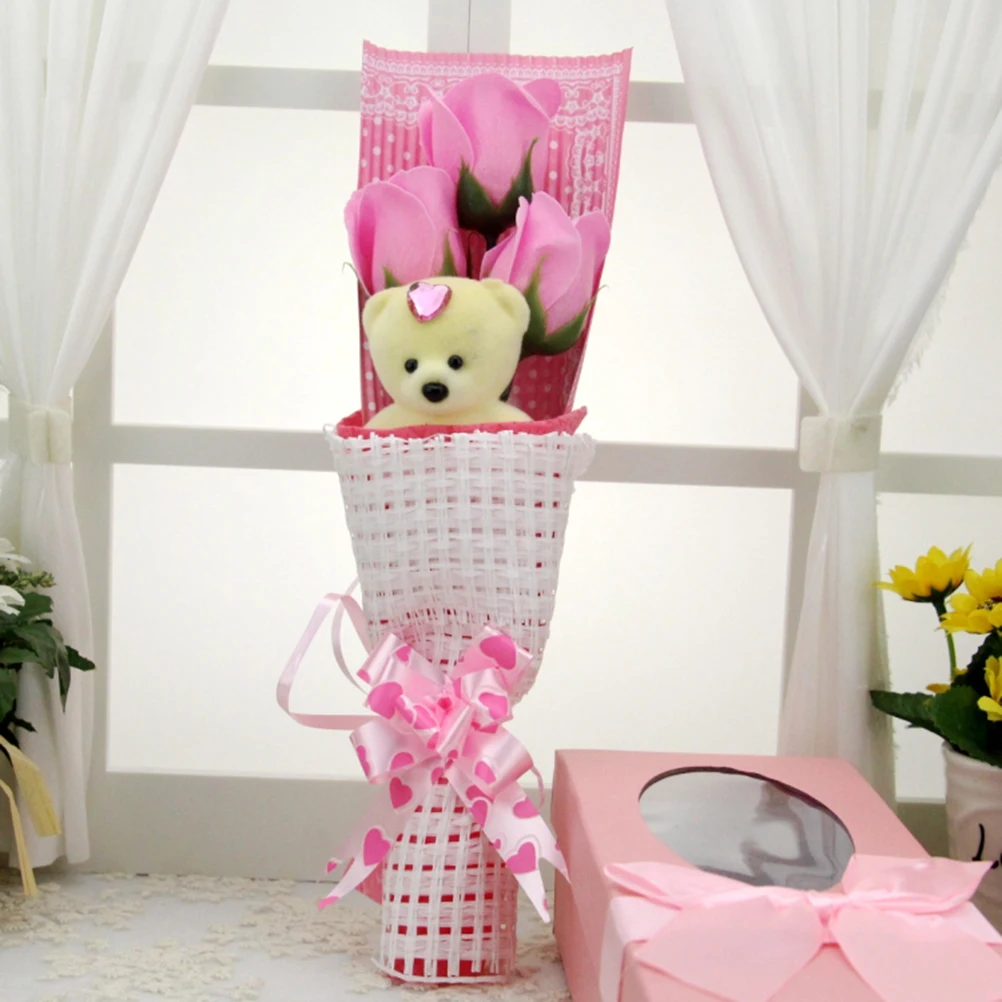 

Soap Flower Bouquet Bactericidal Hand Wash Romantic Bath Decoration Rose Scented Gift Box For Her Friends