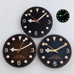 29mm Watch Dial Gradient Blue Rose Gold Dial With Hands C3 Green Luminous Fit NH35 NH36 PT5000 ETA2824 2836 MIYOTA DG Movement